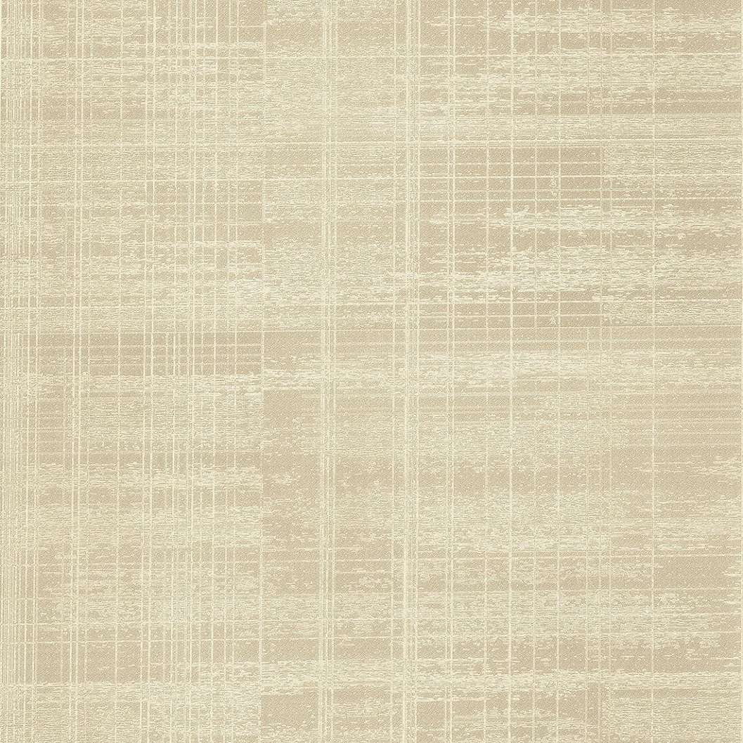 Keresztbe csíkos mintás csillámos beige színű dekor tapéta