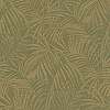 Khaki zöld arany pálmalevél mintás vlies design tapéta