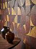 Khroma design tapéta barnás színben stilizált fa évgyűrű mintával