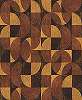 Khroma design tapéta barnás színben stilizált fa évgyűrű mintával