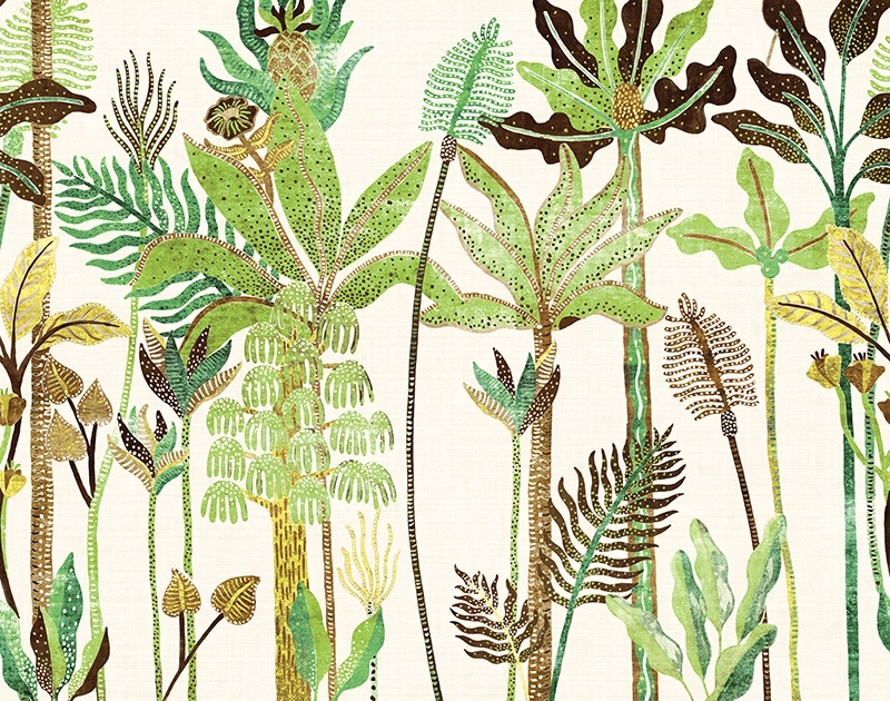 Khroma luxus fali poszter pálmafás mintával struktúrált felülettel