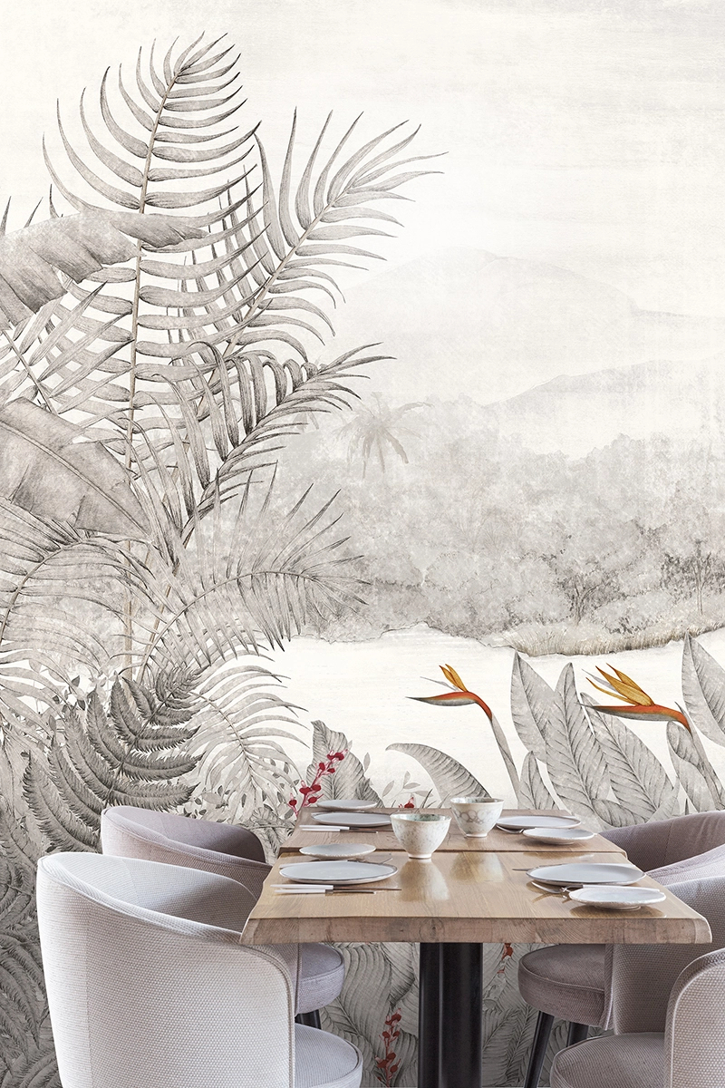 Trópusi dzsungel mintás Khroma luxus fali poszter struktúrált vinyl