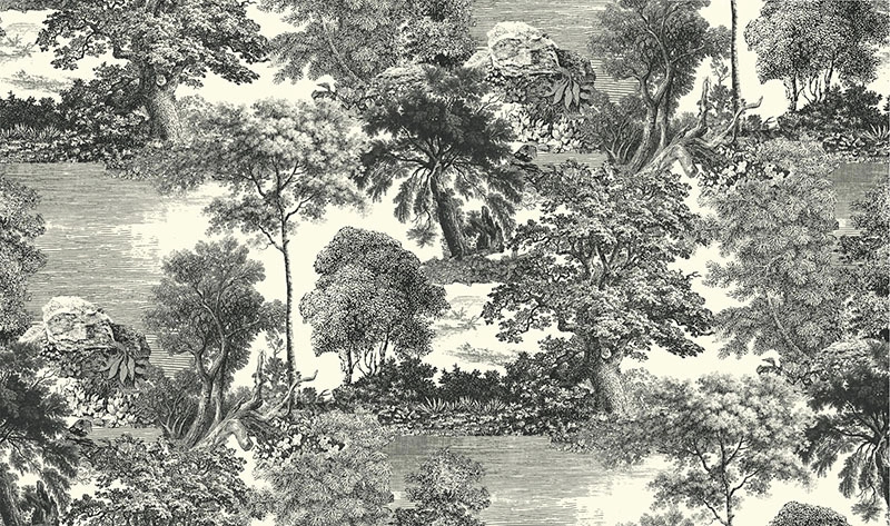 Khroma poszter tapéta erdei tájkép mintával vinyl strukturált felülettel