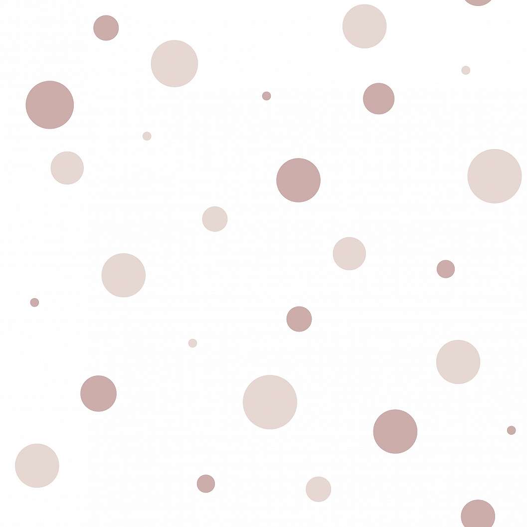 Kisebb-nagyobb pöttyös mintás púder rózsaszín gyerek design tapéta