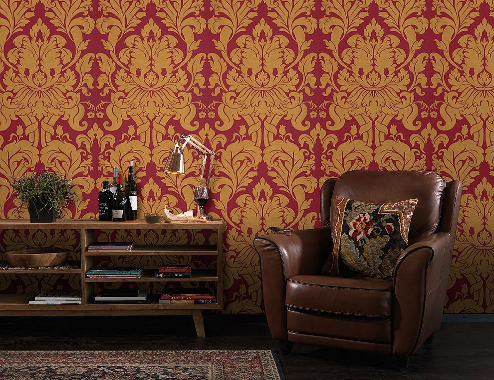 Klasszikus barokk buja díszítésú tapéta