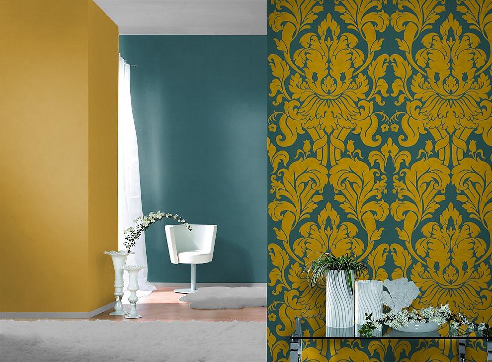 Klasszikus barokk buja díszítésú tapéta