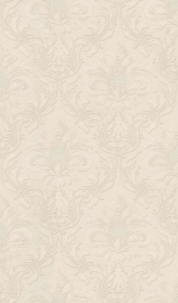 Klasszikus barokk mintás krém színű tapéta