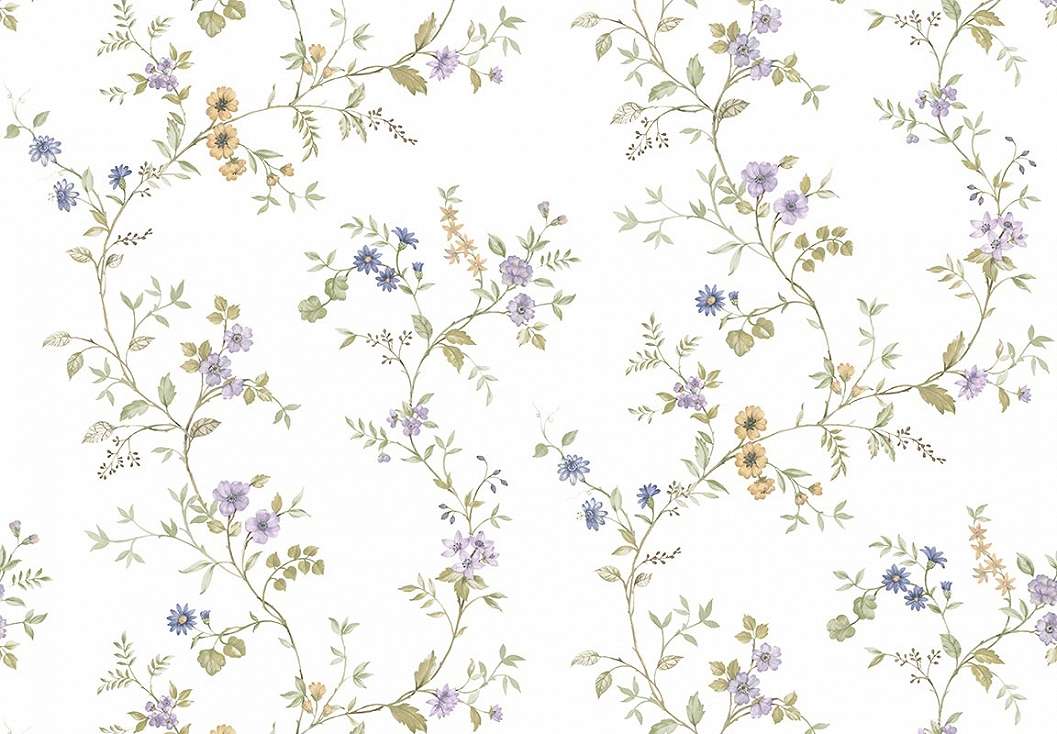 Klasszikus inda virág mintás olasz vinyl tapéta