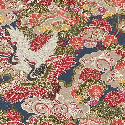 Klasszikus japán stílusú design tapéta daru madár mintával