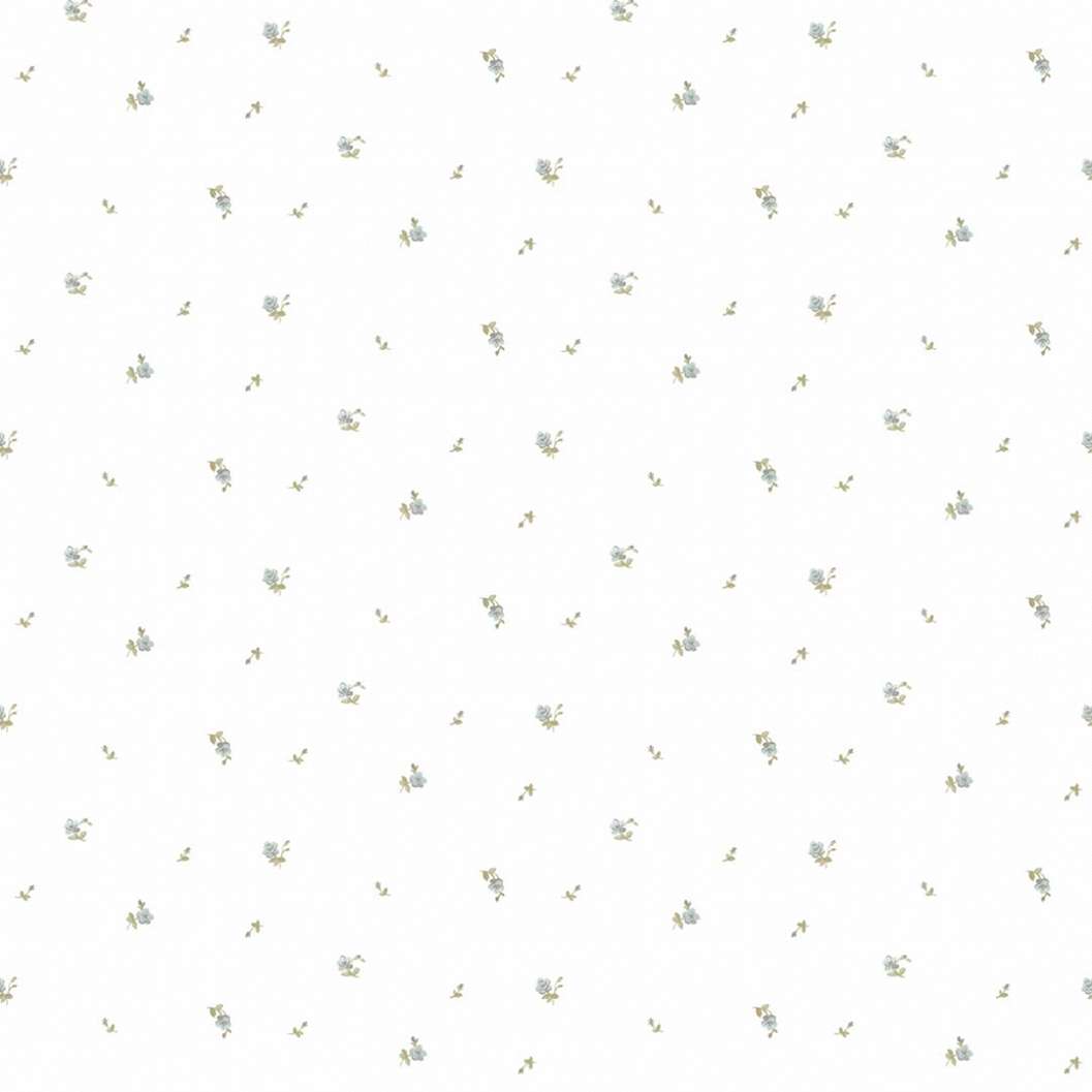 Klasszikus kék nefelejcs mintás olasz vinyl tapéta