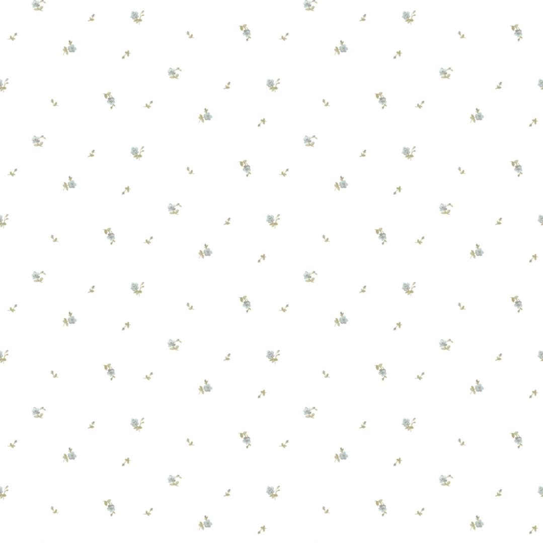 Klasszikus kék nefelejcs mintás olasz vinyl tapéta