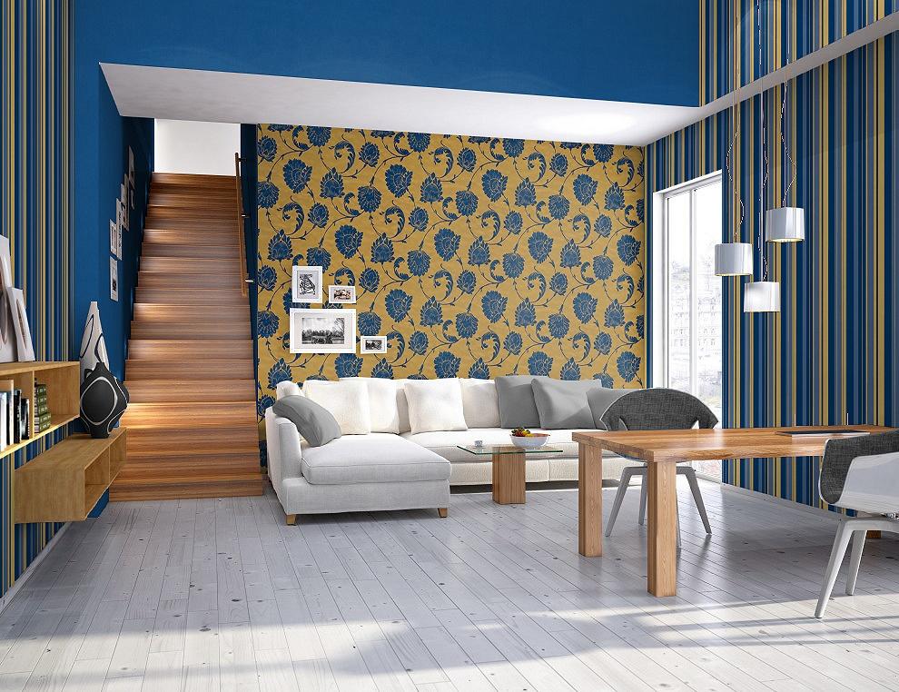 Klasszikus királykék uni tapéta