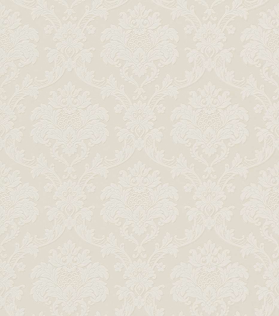 Klasszikus mintás krémfehér színű tapéta