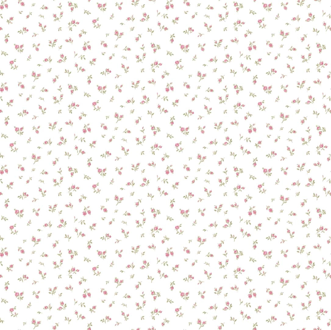 Klasszikus rózsaszín mini rózsa mintás olasz vinyl tapéta