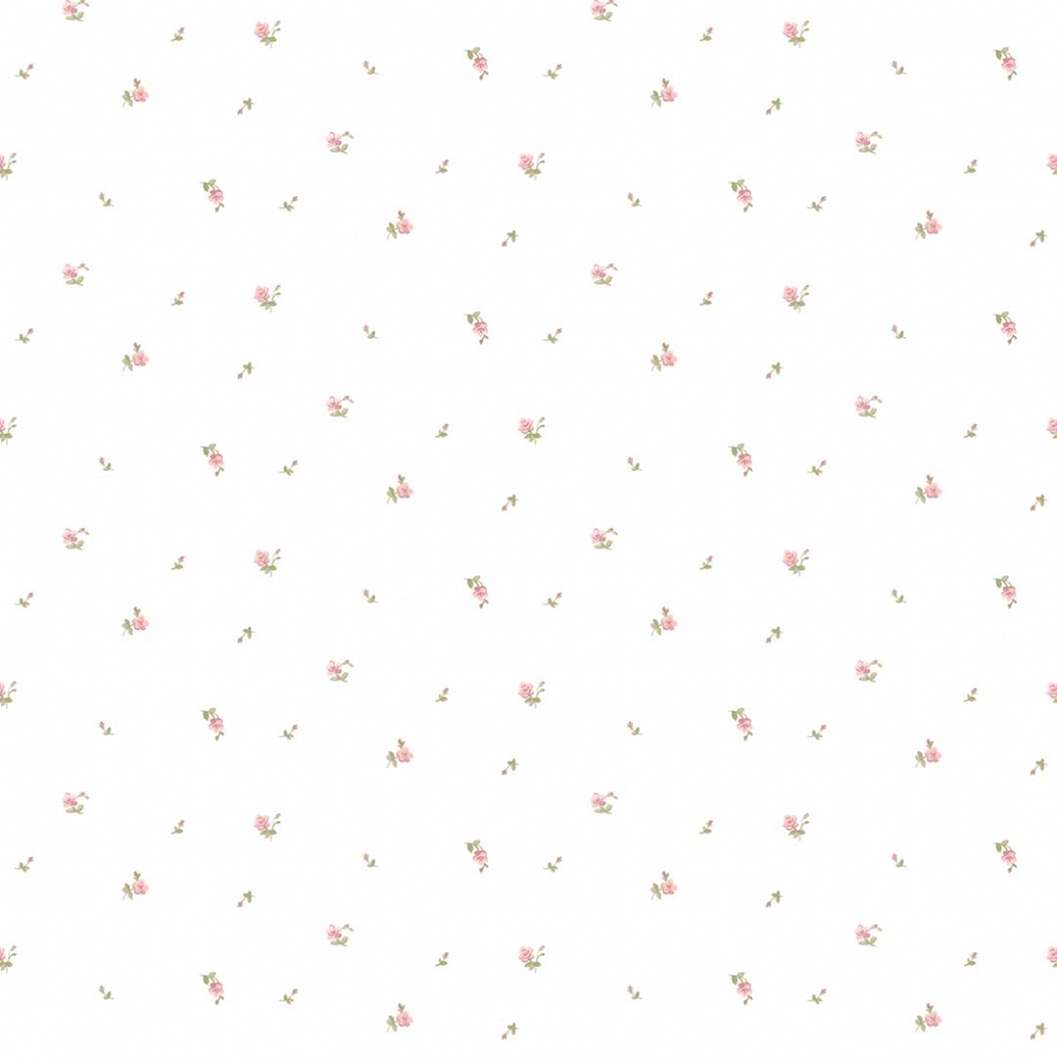 Klasszikus rózsaszín nefelejcs mintás olasz vinyl tapéta