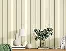 Klasszikus zöld és beige csíkos mintás olasz vinyl tapéta