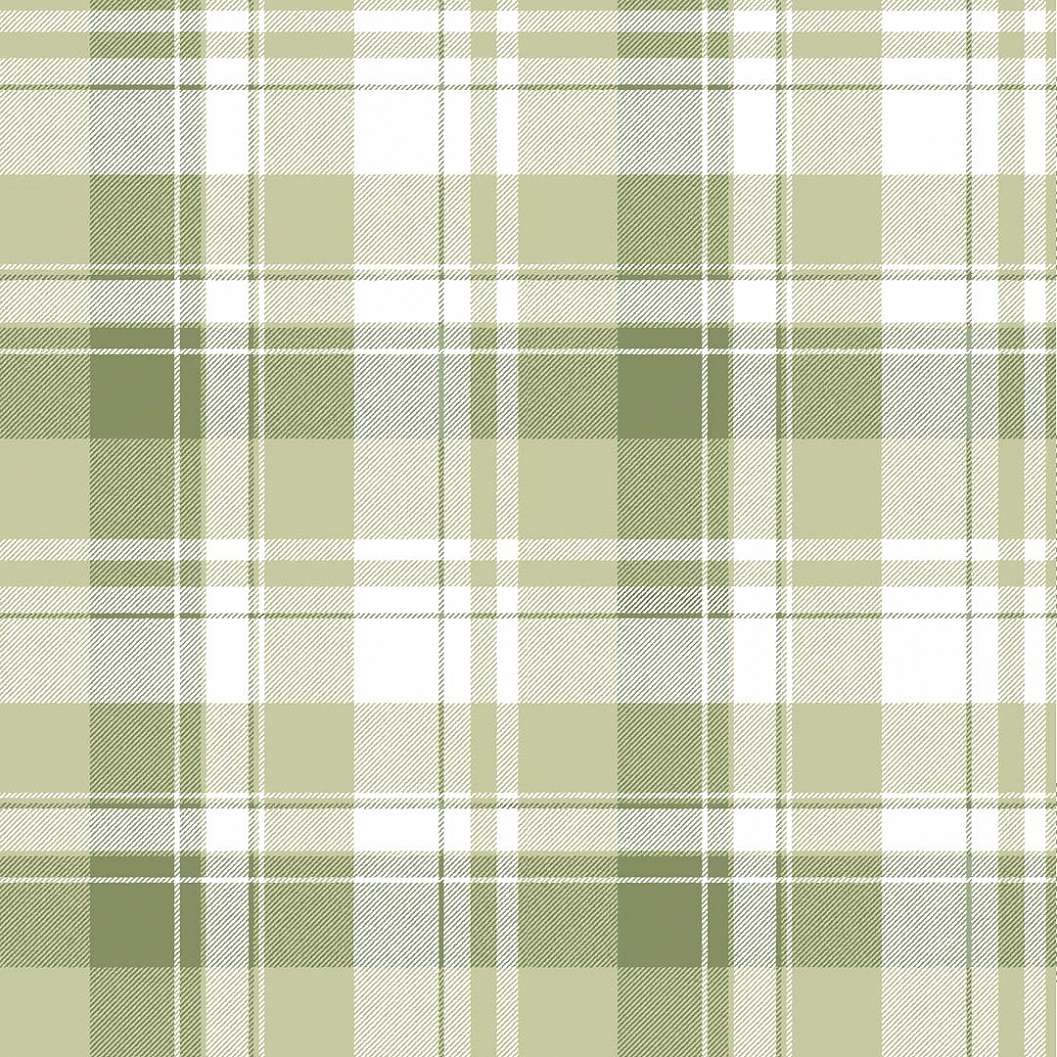 Klasszikus zöld skótkockás mintás olasz vinyl tapéta