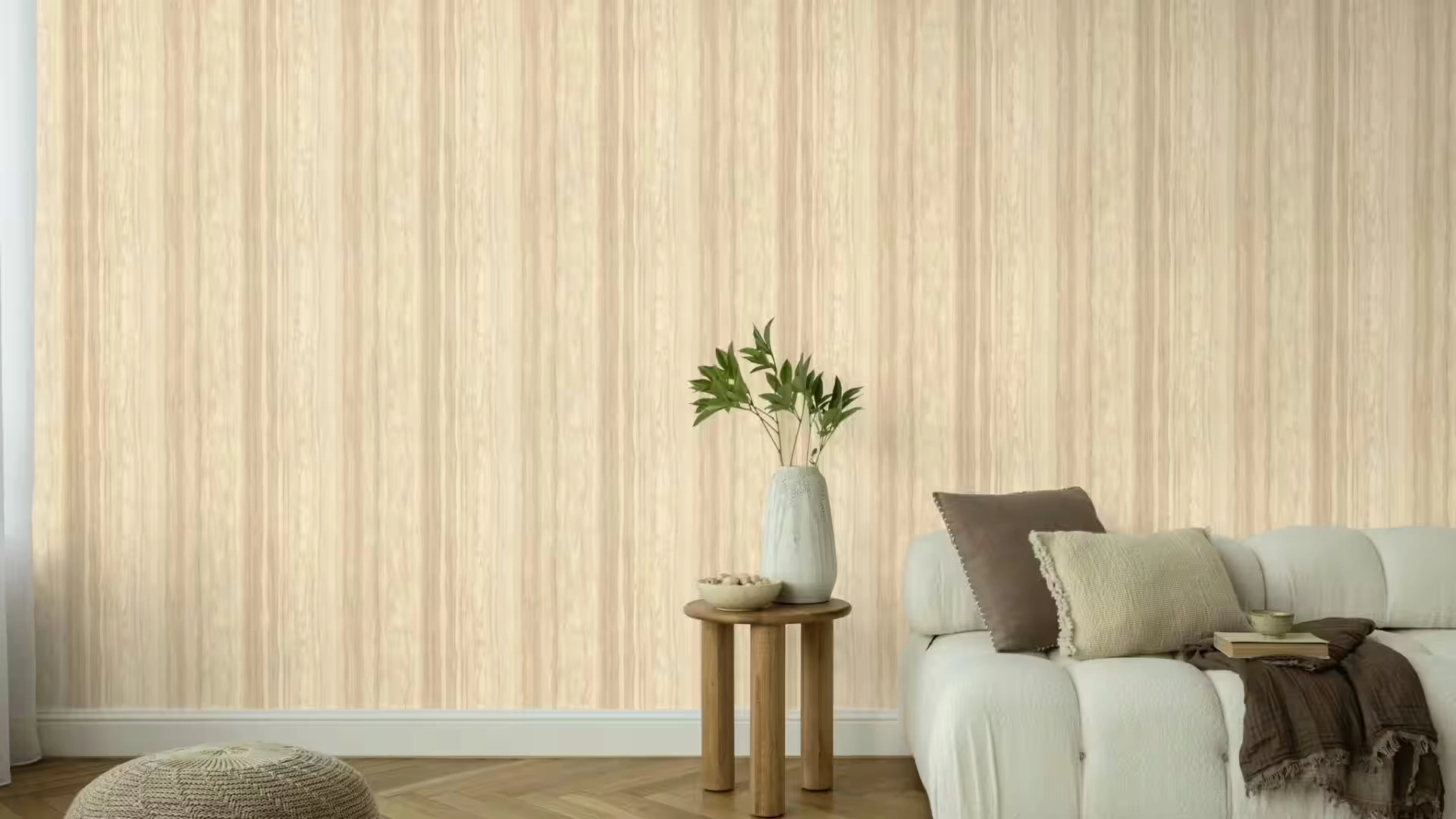 Kőhatású csíkos mintás beige színű mosható dekor tapéta