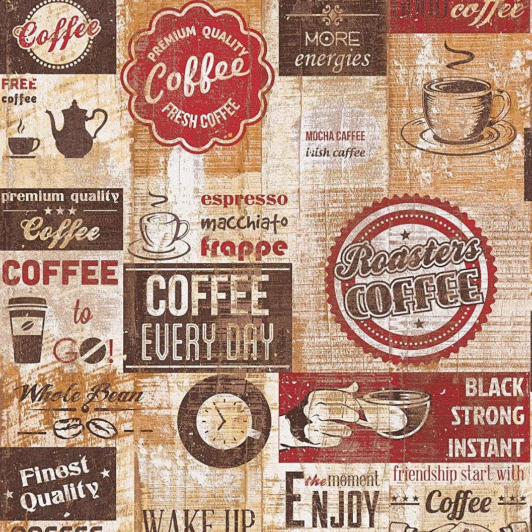 Konyhai dekor tapéta kávé mintával