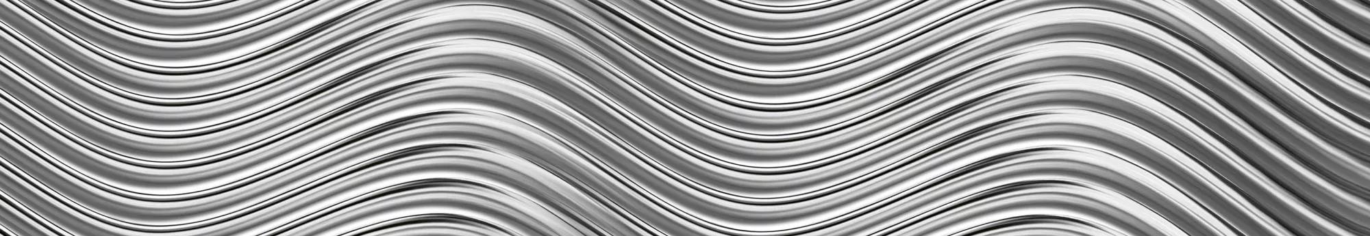 Konyhai öntapadós hátfal modern ezüst hullám mintával