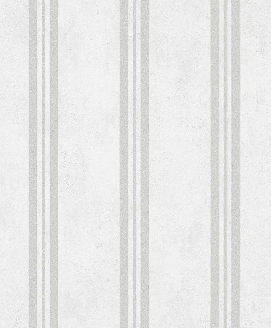 Koptatott fehér alapon enyhén csillámos gyöngyház csíkos design tapéta