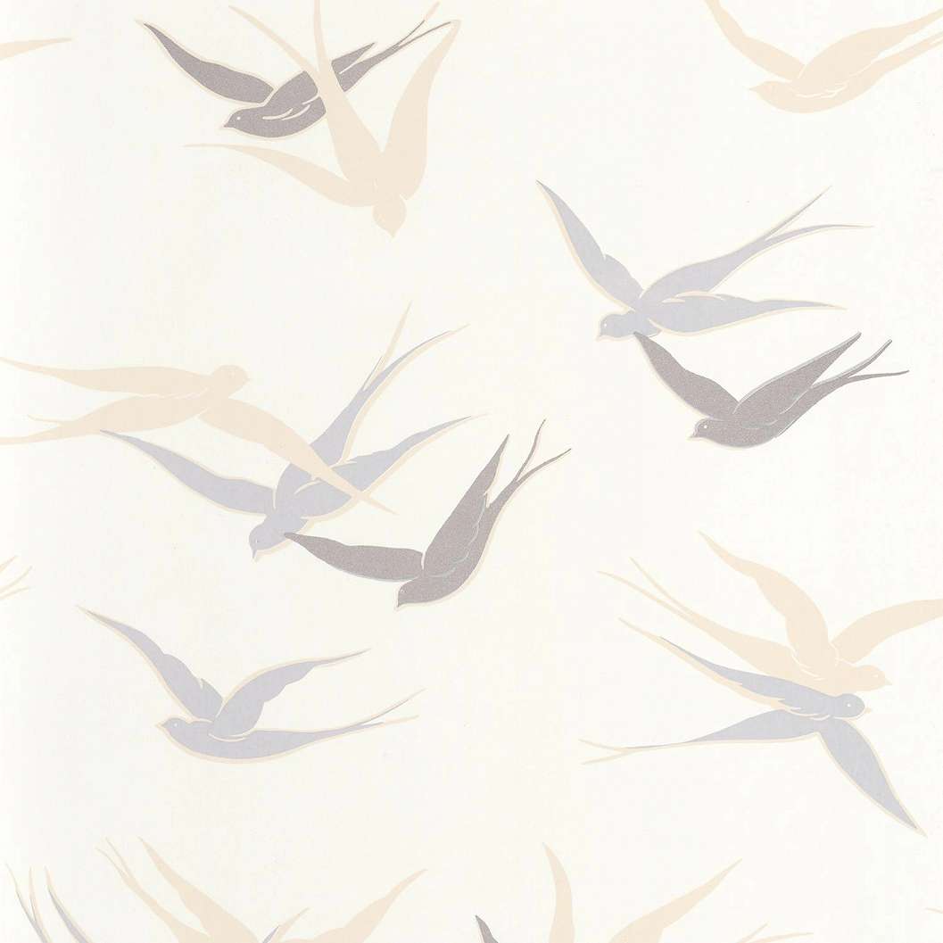Koptatott fehér madár mintás orientális stílusú casadeco design tapéta