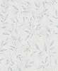 Koptatott felületű levél mintás design tapéta koptatott fehér alapon halvány türkiz mintával színekkel