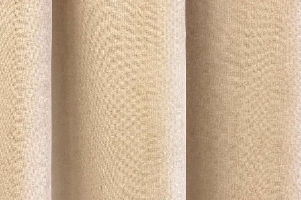 Koptatott hatású krém design sötétítő függöny textil anyag