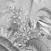 Kör alakú öntapadós fekete fehér dzsungel mintás fali poszter