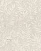 Krém bézs dekor tapéta koptatott hatású levél mintákkal