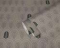 Krém bézs geometrikus mintás mosható vinyl design tapéta
