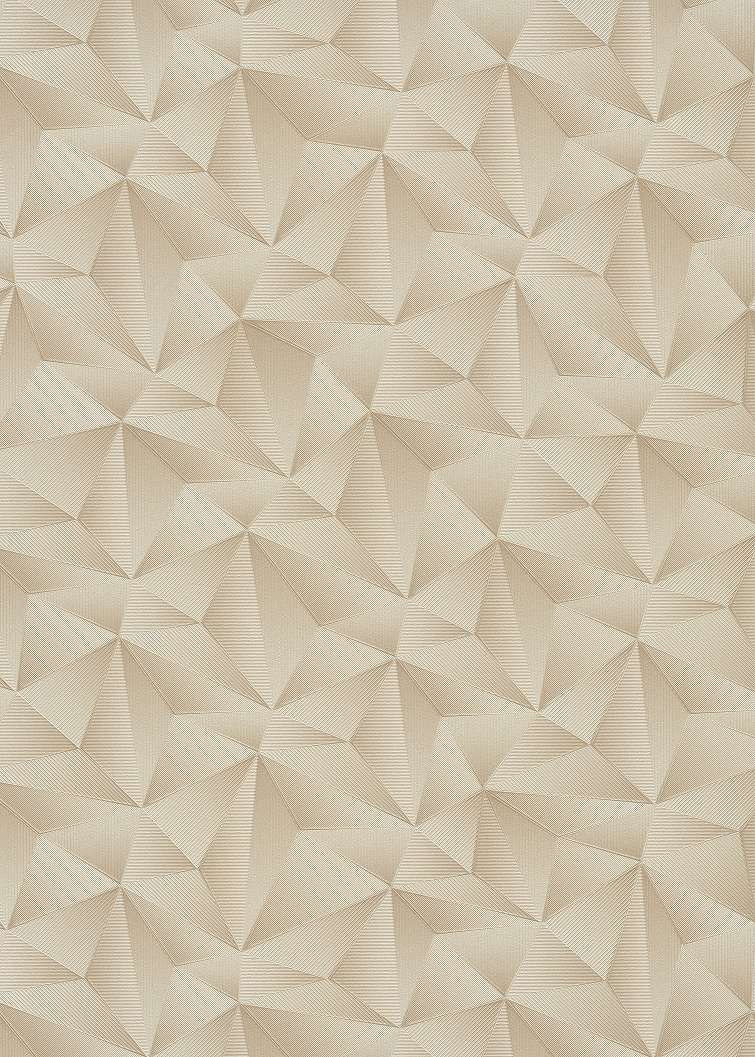 Krém bézs geometrikus mintás vlies dekor tapéta