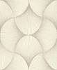 Krém fehér enyhén fényes legyező mintás design tapéta