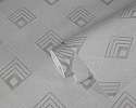 Krémfehér ezüst geometrikus mintás art deco stílusú dekor tapéta