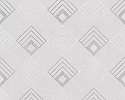 Krémfehér ezüst geometrikus mintás art deco stílusú dekor tapéta