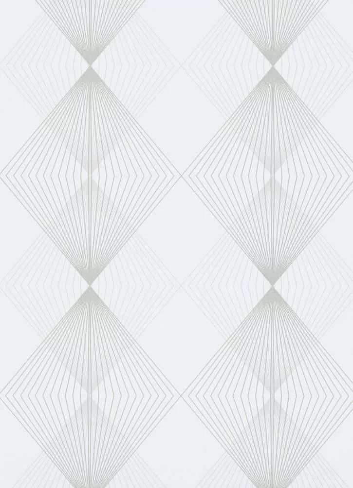 Krémfehér geometrikus mintás vlies design tapéta