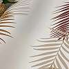 Krémfehér minimál pálmaleveles mosható dekor tapéta