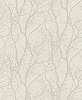 Krémfehér skandináv stílusú faág mintás tapéta
