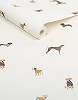 Kutya mintás vlies design tapéta fehér alapon agár csivava labrador kutyus mintákkal
