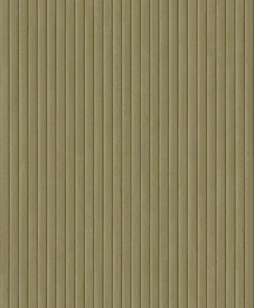Lambéria hatású keskeny barna csíkos zöld tapéta