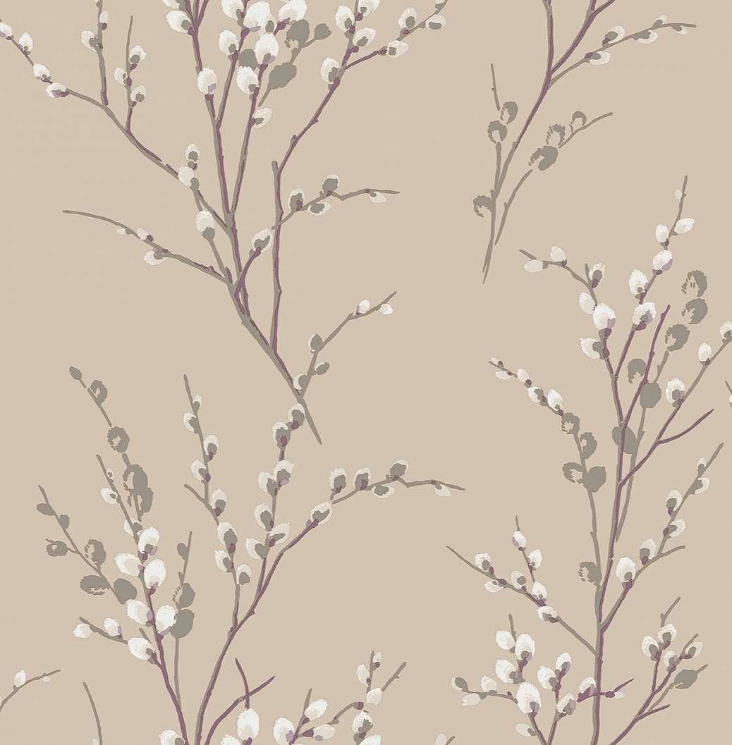 Laura Ashley dekor tapéta barka mintával drapp színben