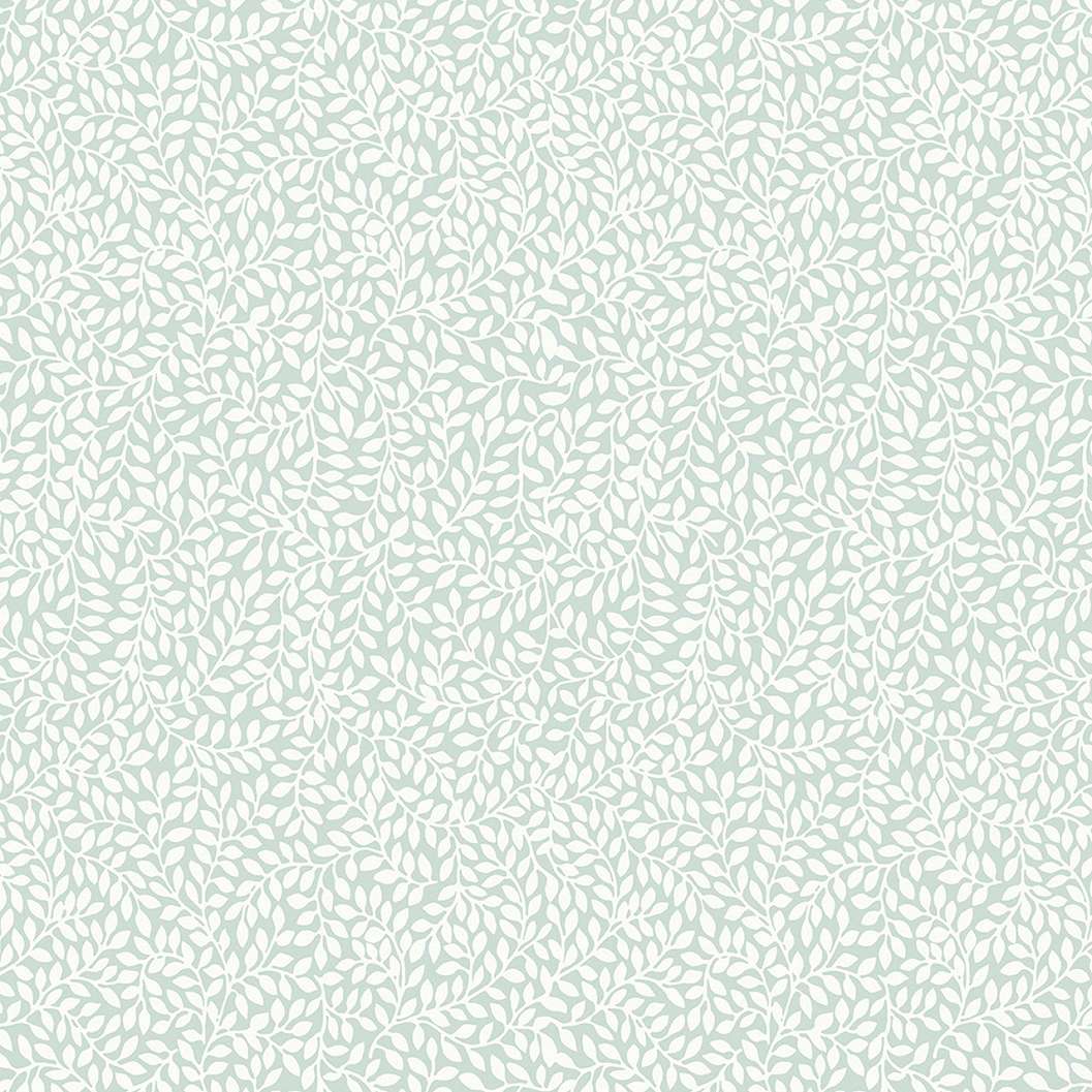 Laura Ashley dekor tapéta leveles inda sziluett mintával kék színben