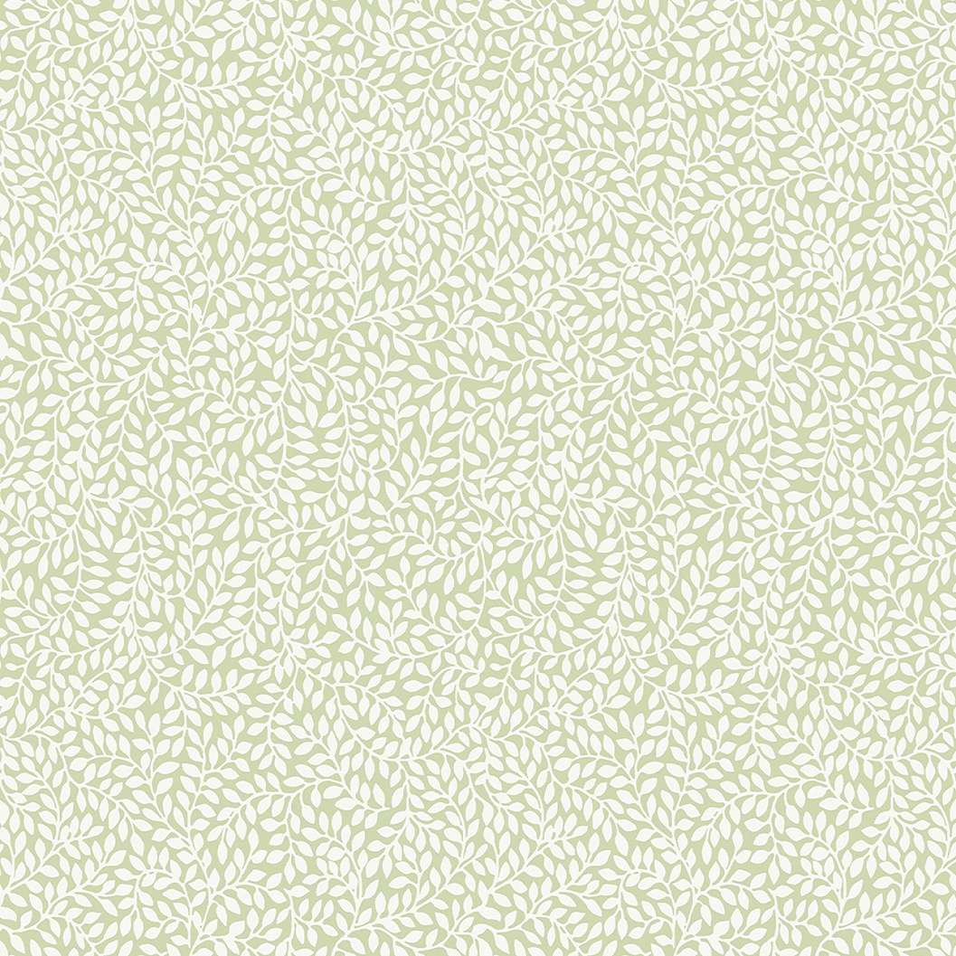 Laura Ashley dekor tapéta leveles inda sziluett mintával zöld színben