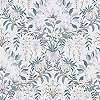 Laura Ashley dekor tapéta virág és inda mintával fehér és kék színben