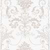 Laura Ashley dekor tapéta virág és indák mintával melegszürke és fehér színben