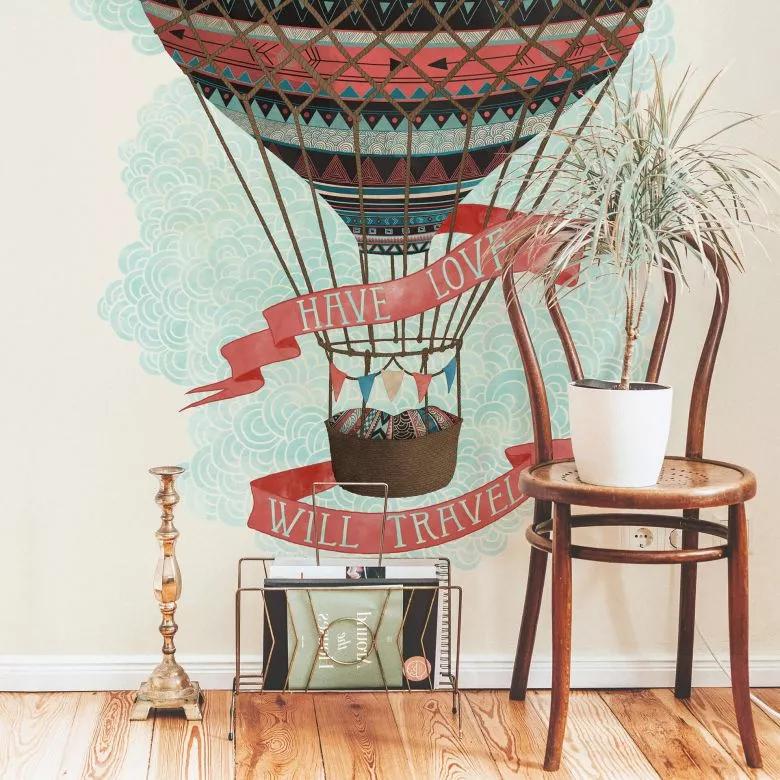 Légballon mintás trendi fali poszter gyerekszobába