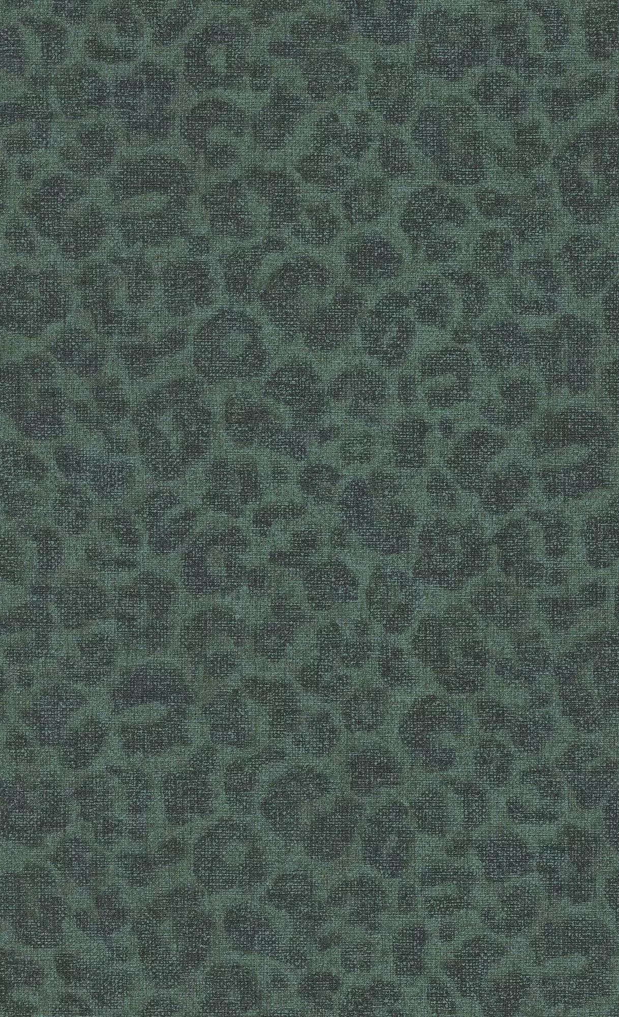 Leopárd mintás tapéta zöld színben