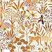 Leopárd trópusi mintás gyerek tapéta mustársárga színekkel
