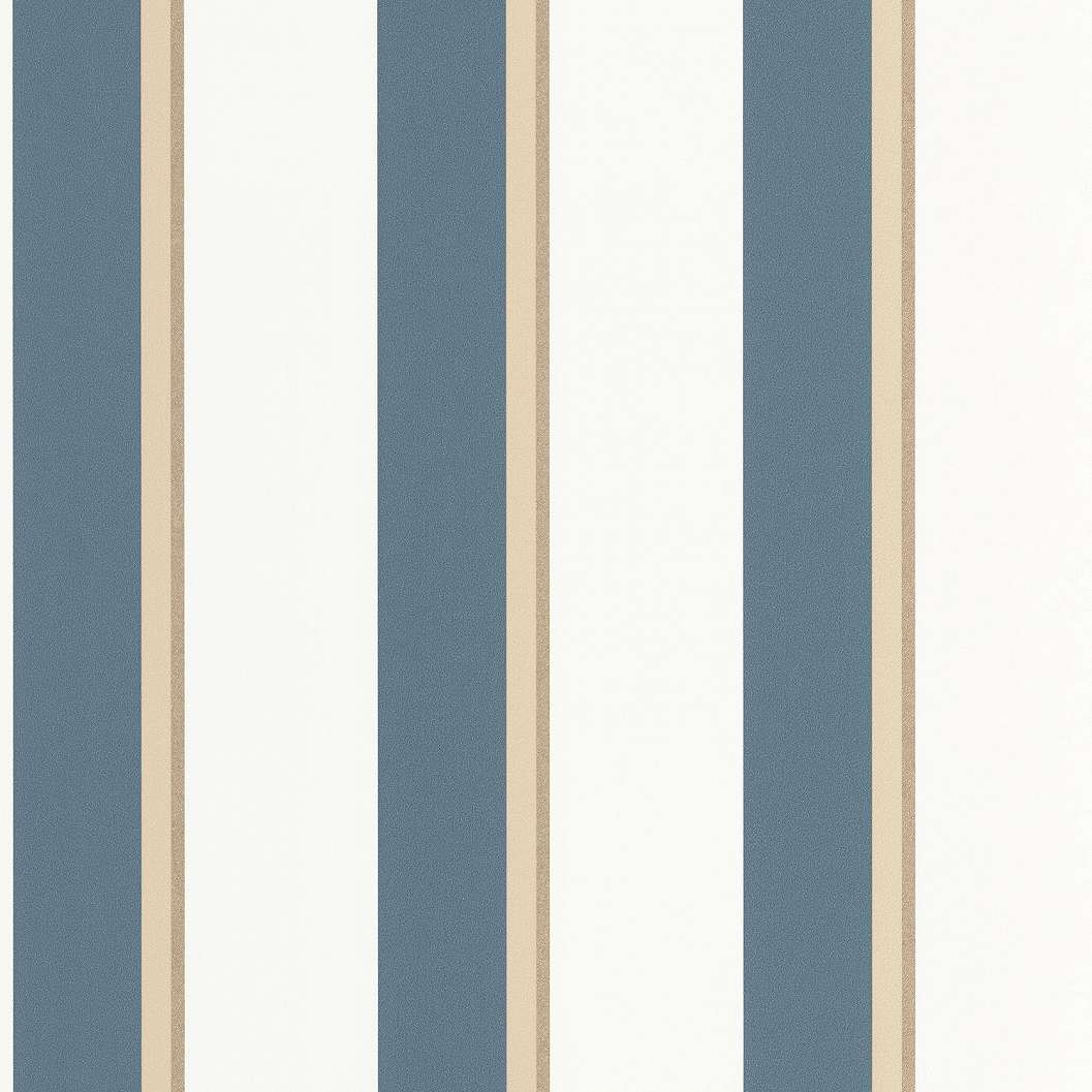 Letisztult elegáns csíkos mintás kék fehér dekor tapéta