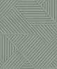 Letisztult fahatású zöld színű geometria mintás design tapéta